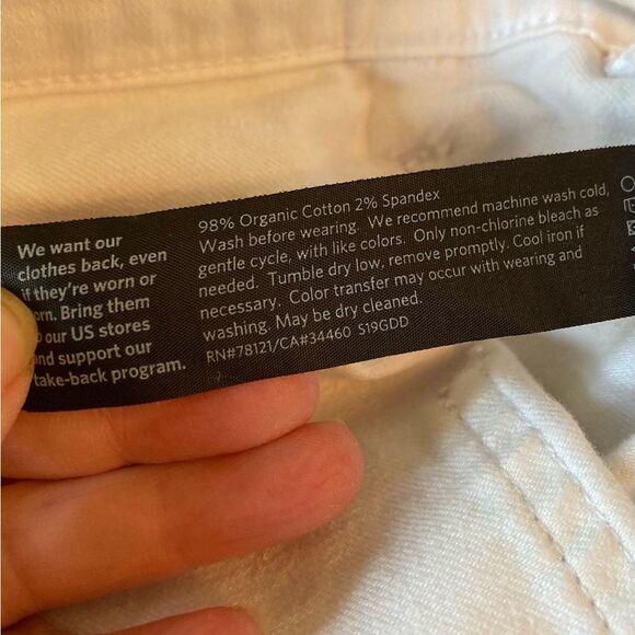 Eileen Fisher Organic Cotton White Denim Jeans - Picture 7 of 7